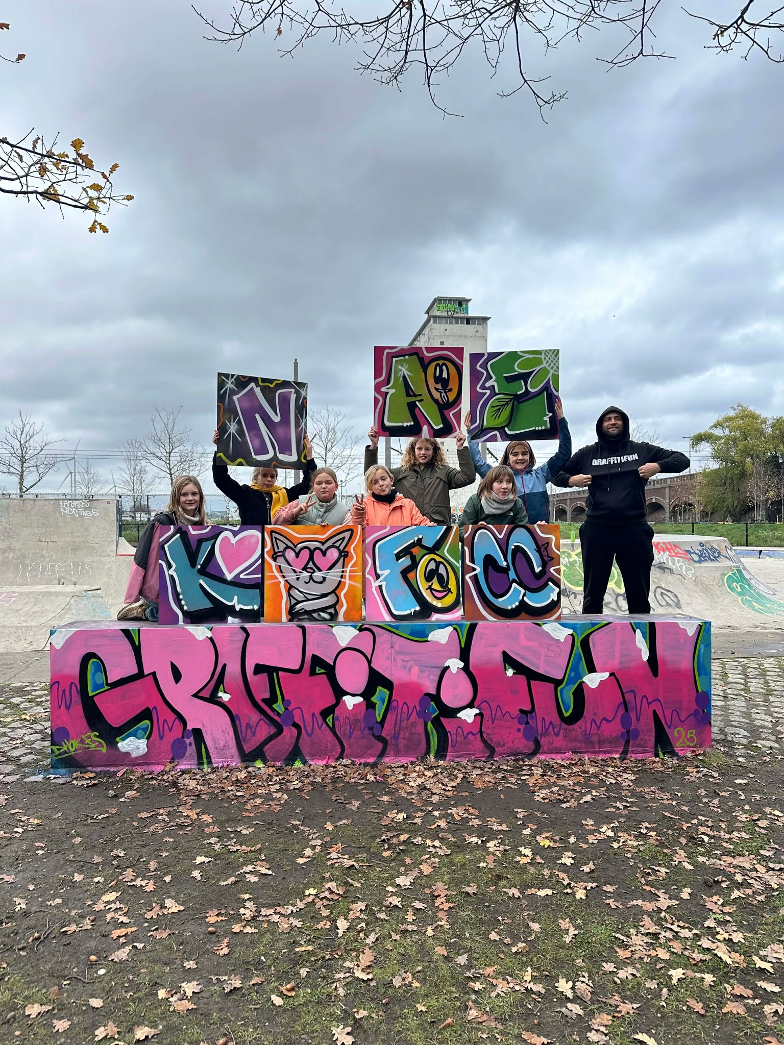 Premium children's entertainment venue graffiti workshop case study
