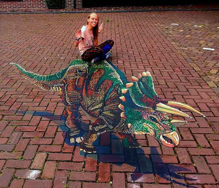 Professional 3D street art created by Graffitifun artists